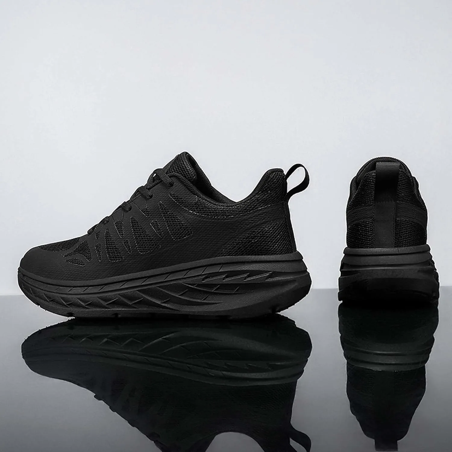 Mens and Womens Low Top Lace Up Marathon Running Shoes Non Slip and Breathable Basketball Sneakers Badminton Competition Shoes High Jump Sneakers Hurdle Sneakers