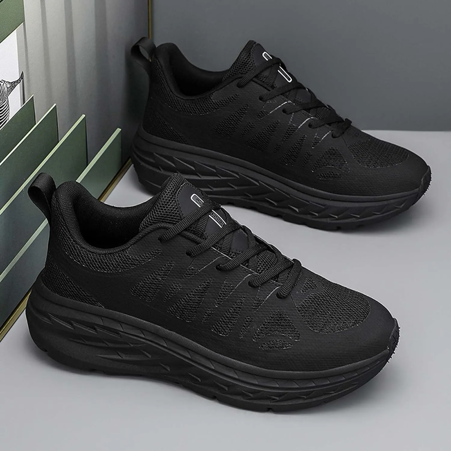 Mens and Womens Low Top Lace Up Marathon Running Shoes Non Slip and Breathable Basketball Sneakers Badminton Competition Shoes High Jump Sneakers Hurdle Sneakers