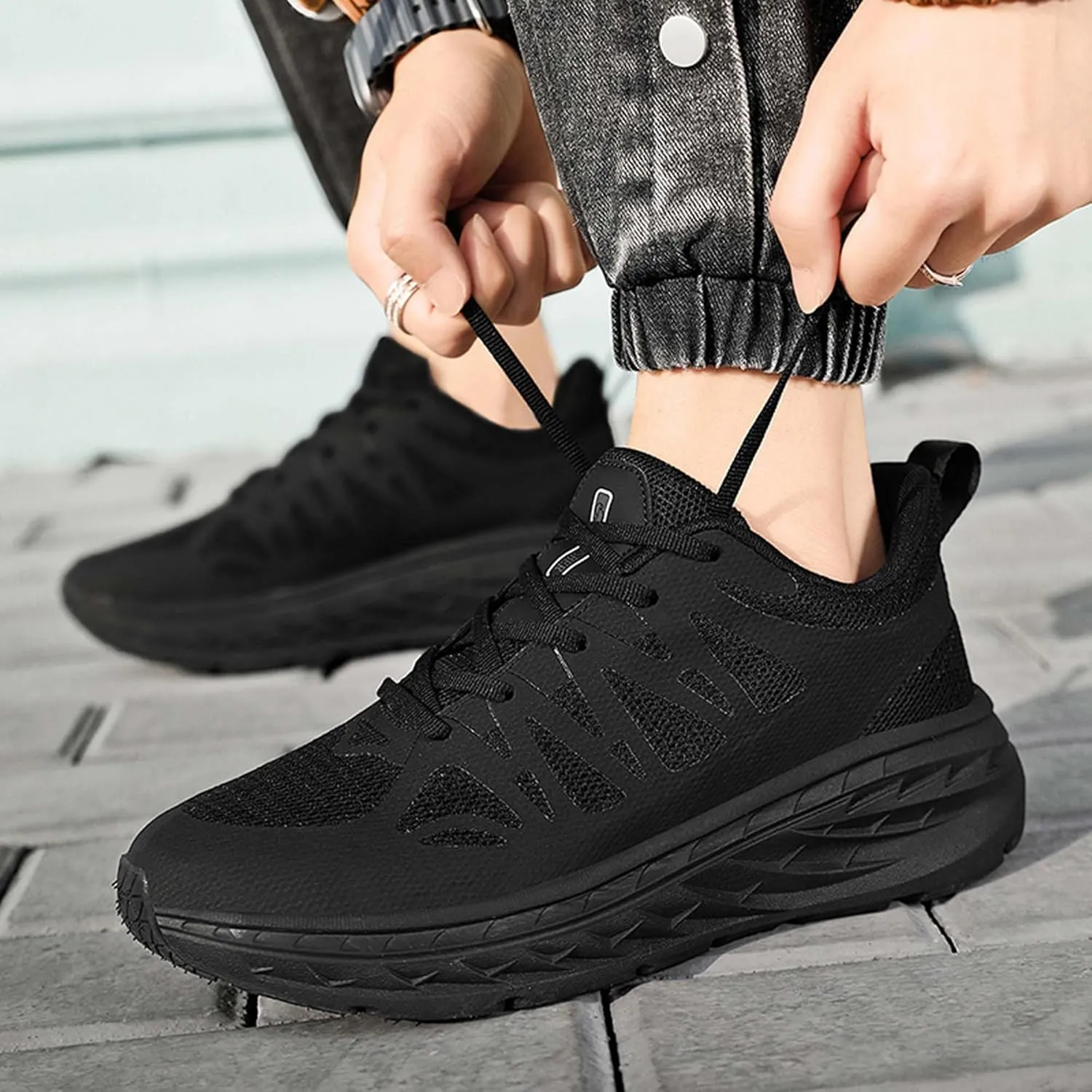 Mens and Womens Low Top Lace Up Marathon Running Shoes Non Slip and Breathable Basketball Sneakers Badminton Competition Shoes High Jump Sneakers Hurdle Sneakers