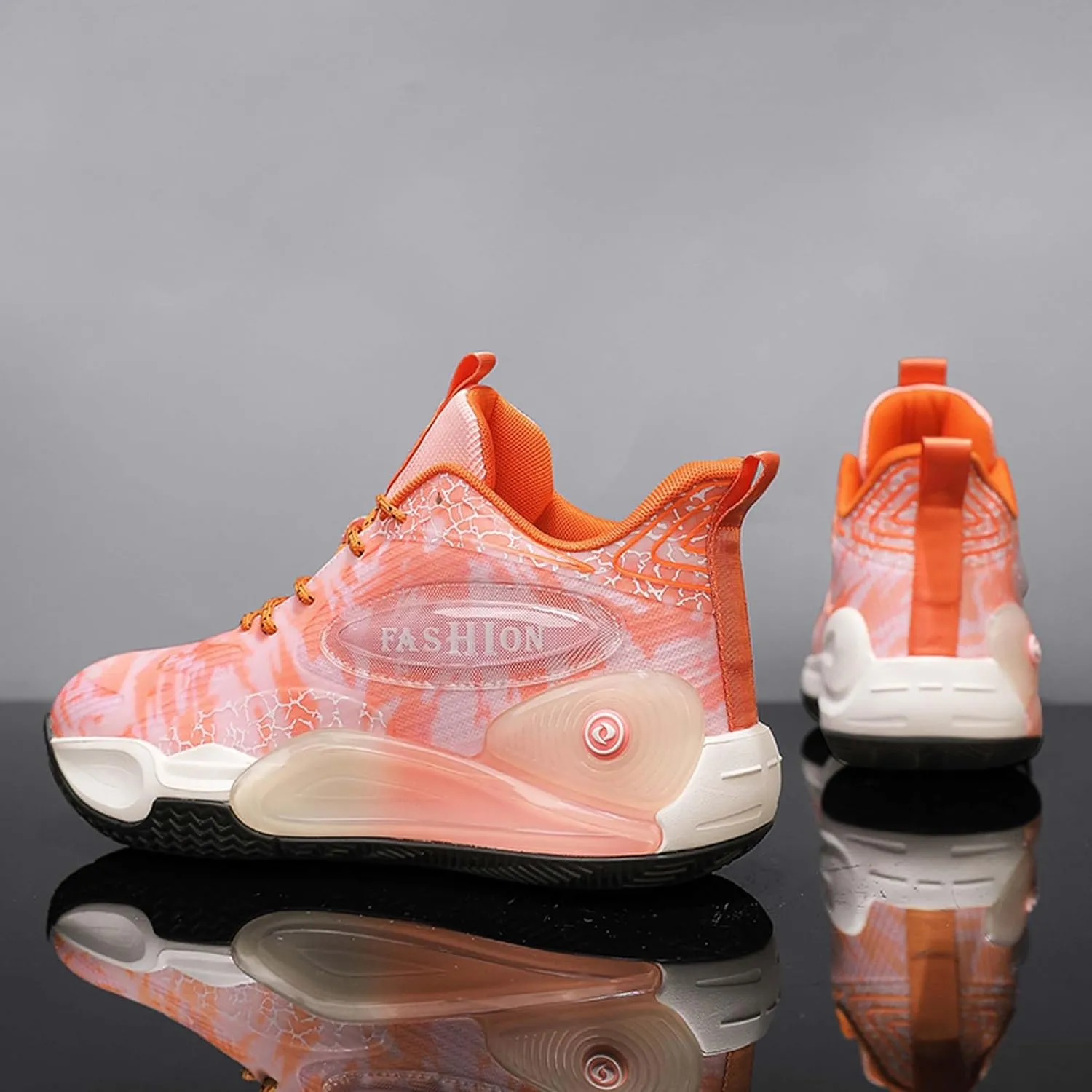 Mens and Womens Non Alip and Breathable Running Shoes High Elasticity Basketball Sneakers Lace Up Mid Top Hiking Shoes Rbber Soles Durable Walking Shoes Competitive Badminton Shoes