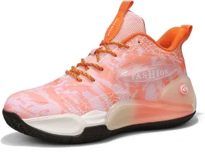 Mens and Womens Non Alip and Breathable Running Shoes High Elasticity Basketball Sneakers Lace Up Mid Top Hiking Shoes Rbber Soles Durable Walking Shoes Competitive Badminton Shoes