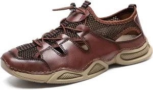Men's Breathable Casual Shoes Lightweight Non-Slip Hiking Shoes Soft Bottom Outdoor Trekking Hiking Sneakers Backpacking Camping Climbing Shoes