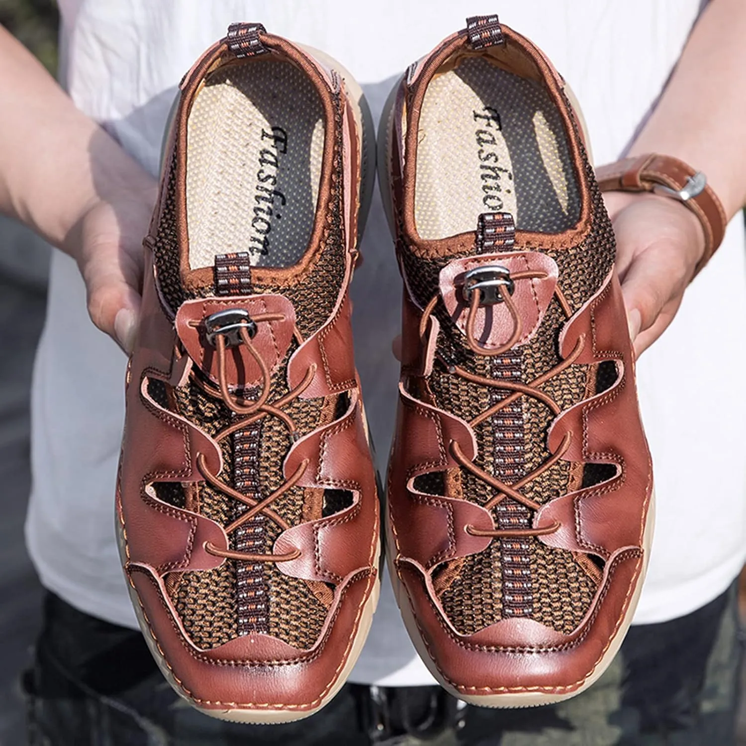 Men's Breathable Casual Shoes Lightweight Non-Slip Hiking Shoes Soft Bottom Outdoor Trekking Hiking Sneakers Backpacking Camping Climbing Shoes