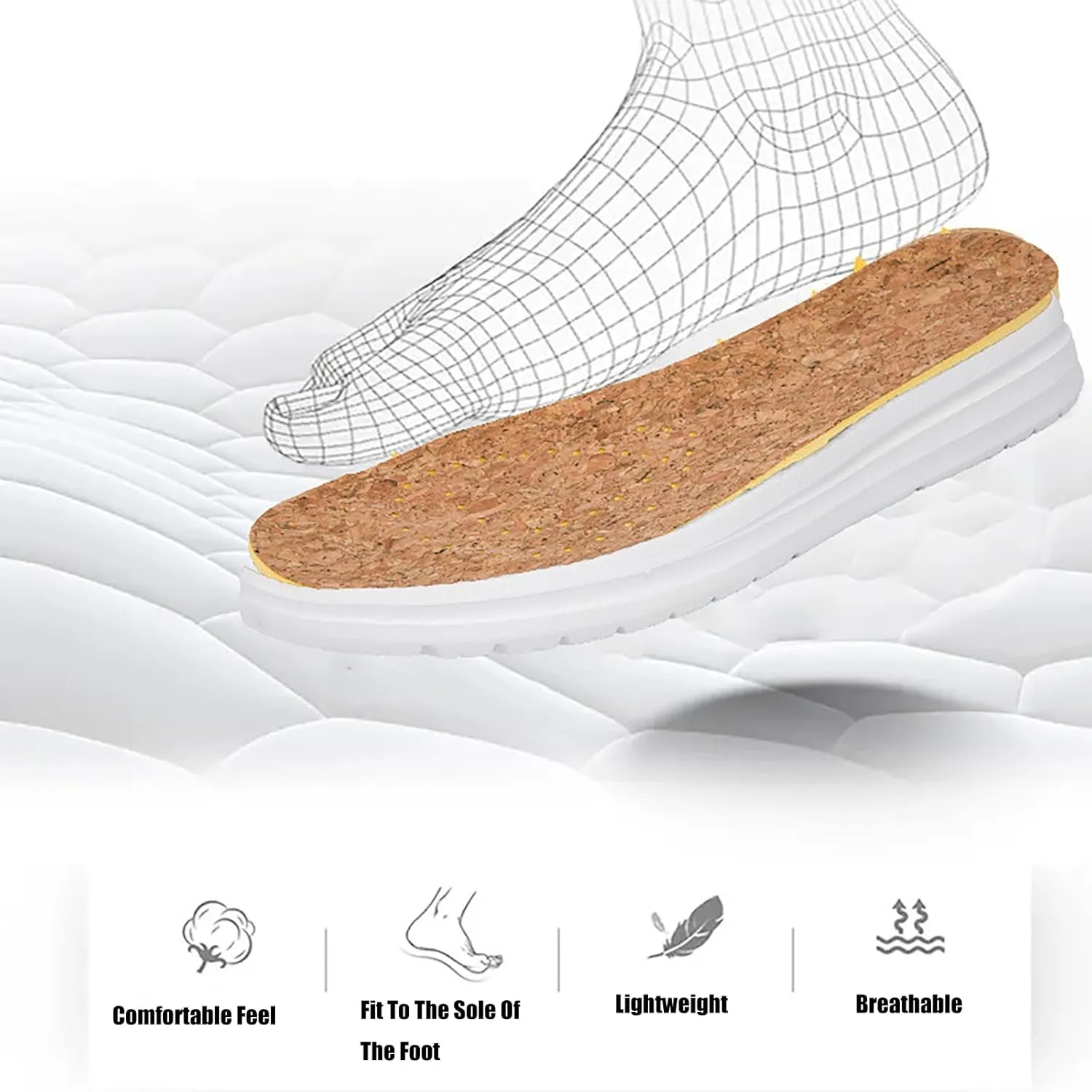 Men's Canvas Round Toe Platform Mules Casual Breathable Backless Slip Onsoft Lightweight Loafers Summer Outdoor Comfort Non-Slip Walking Driving Shoes