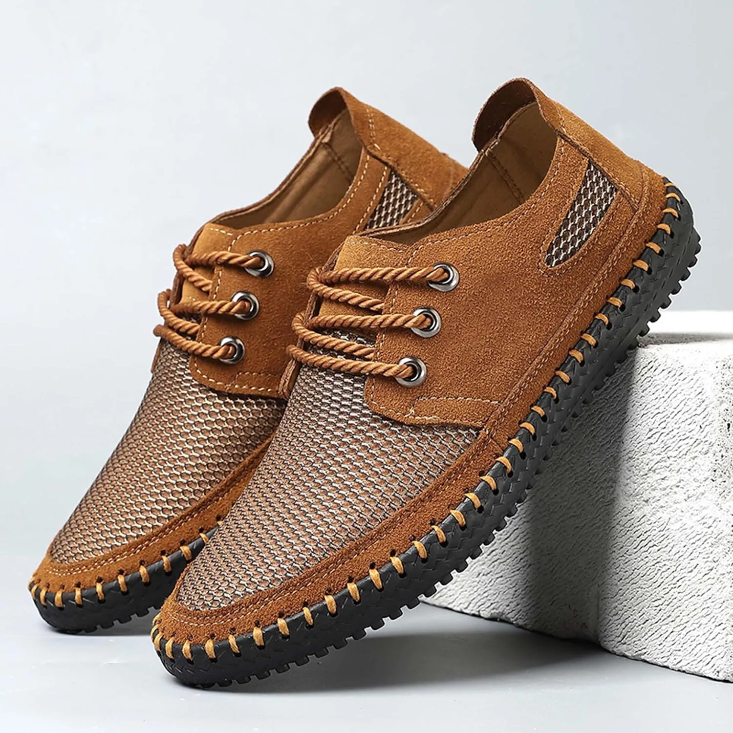 Men's Casual Sports Walking Shoes Breathable Comfortable Sneakers Mesh Soft Bottom Casual Shoes Outdoor Anti-slip Hiking Climbing Shoes