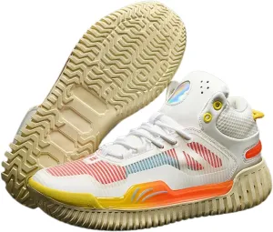 Men's High Top Basketball Shoes - Breathable Mesh Training Sneakers for Sports, Elastic Cushioning Anti-Slip