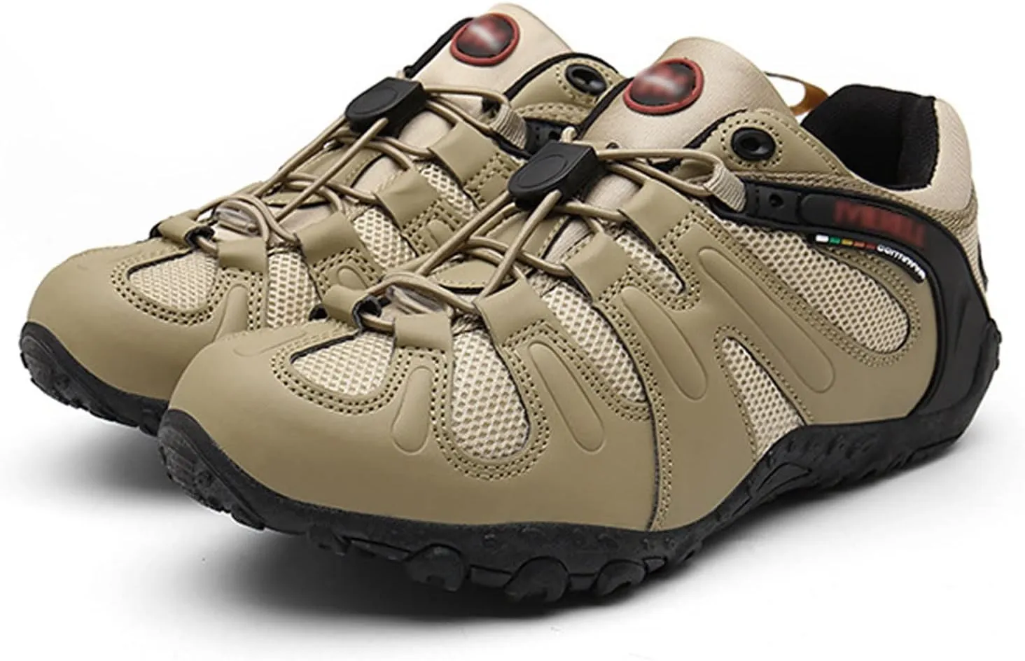 Men's Hiking Shoes, Lightweight, Comfortable, Breathable, Low-Top, Non-Slip, Rock Climbing, Mountaineering (Color : Sand, Size : 7.5)