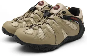 Men's Hiking Shoes, Lightweight, Comfortable, Breathable, Low-Top, Non-Slip, Rock Climbing, Mountaineering (Color : Sand, Size : 7.5)