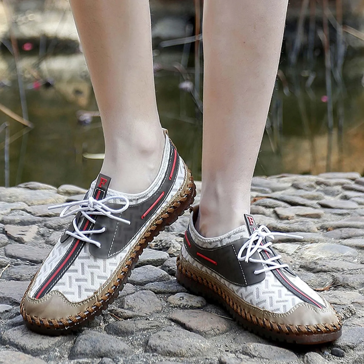 Men's Hiking Shoes Lightweight Non-slip Climbing Shoes Casual Walking Shoes Quick-drying Water Sneakers Outdoor Casual Sneakers
