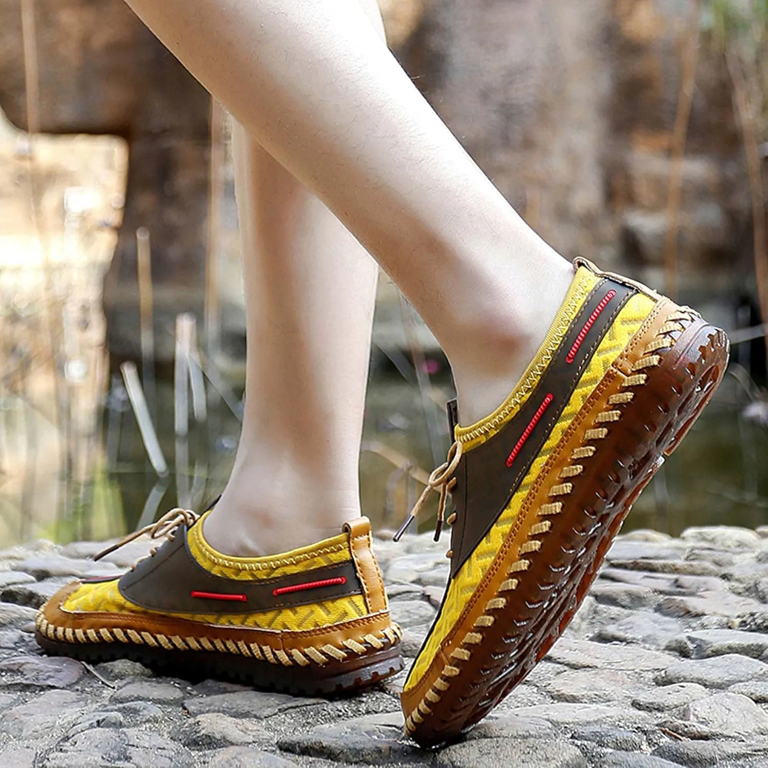Men's Hiking Shoes Lightweight Non-slip Climbing Shoes Casual Walking Shoes Quick-drying Water Sneakers Outdoor Casual Sneakers