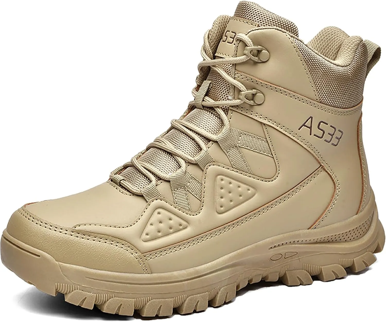Men's Lace Up Breathable High Top Boots Waterproof Tactical Boots Military Army Outdoor Shoes For Hiking Climbing