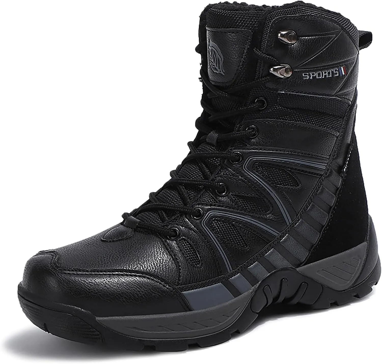 Men's Lace Up Breathable High Top Boots Waterproof Tactical Boots Military Army Outdoor Shoes For Hiking Climbing