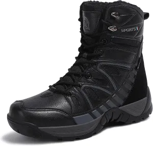 Men's Lace Up Breathable High Top Boots Waterproof Tactical Boots Military Army Outdoor Shoes For Hiking Climbing