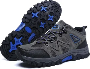 Mens Lace Up Low Top Hiking Shoes Rubber Soles Non Slip and Wear Resistant Climbing Shoes Lightweight and Breathable Scenic Spot Tourism Shoes Comfortable and Durable Hiking Walking Shoes