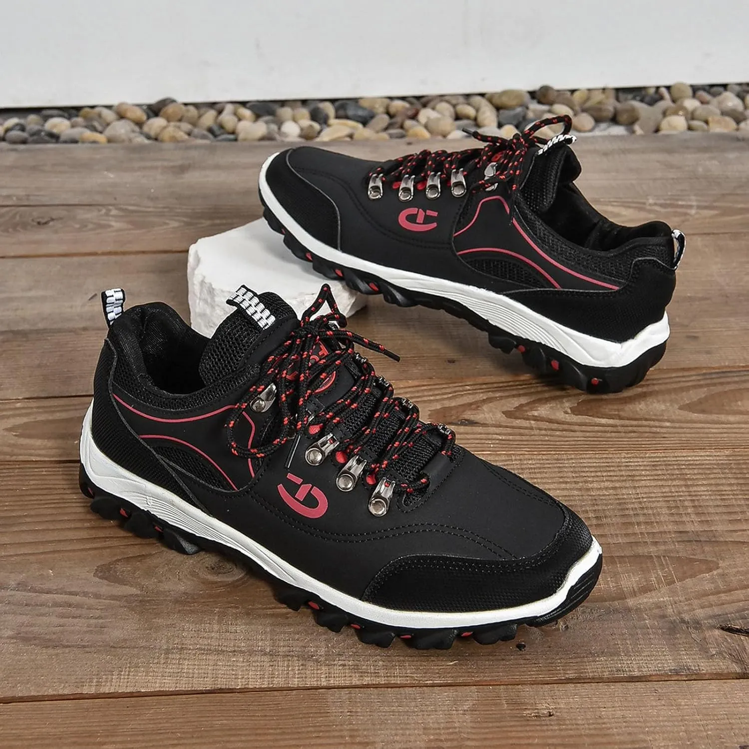 Men's Lace Up Sneakers Lightweight Non Slip Sneakers Arch Support Versatile Walking Shoes Comfort Workout Shoe
