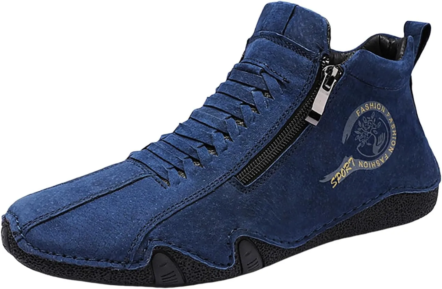 Men's Orthopedic Sneakers Comfortable Zipper Shoes Soft Flat Soled Casual Walking Sneakers Formal Dress Shoes