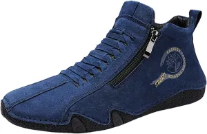 Men's Orthopedic Sneakers Comfortable Zipper Shoes Soft Flat Soled Casual Walking Sneakers Formal Dress Shoes