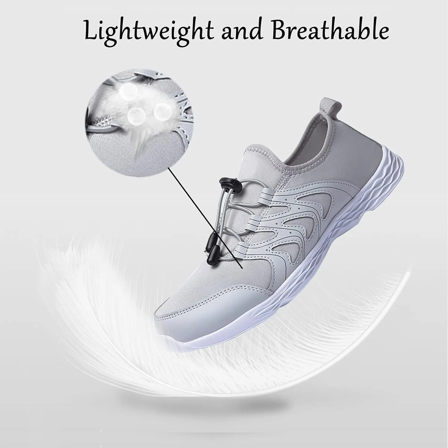 Men's Quick Dry Water Shoes Lightweight Slip on Athletic Water Sport Walking Shoes