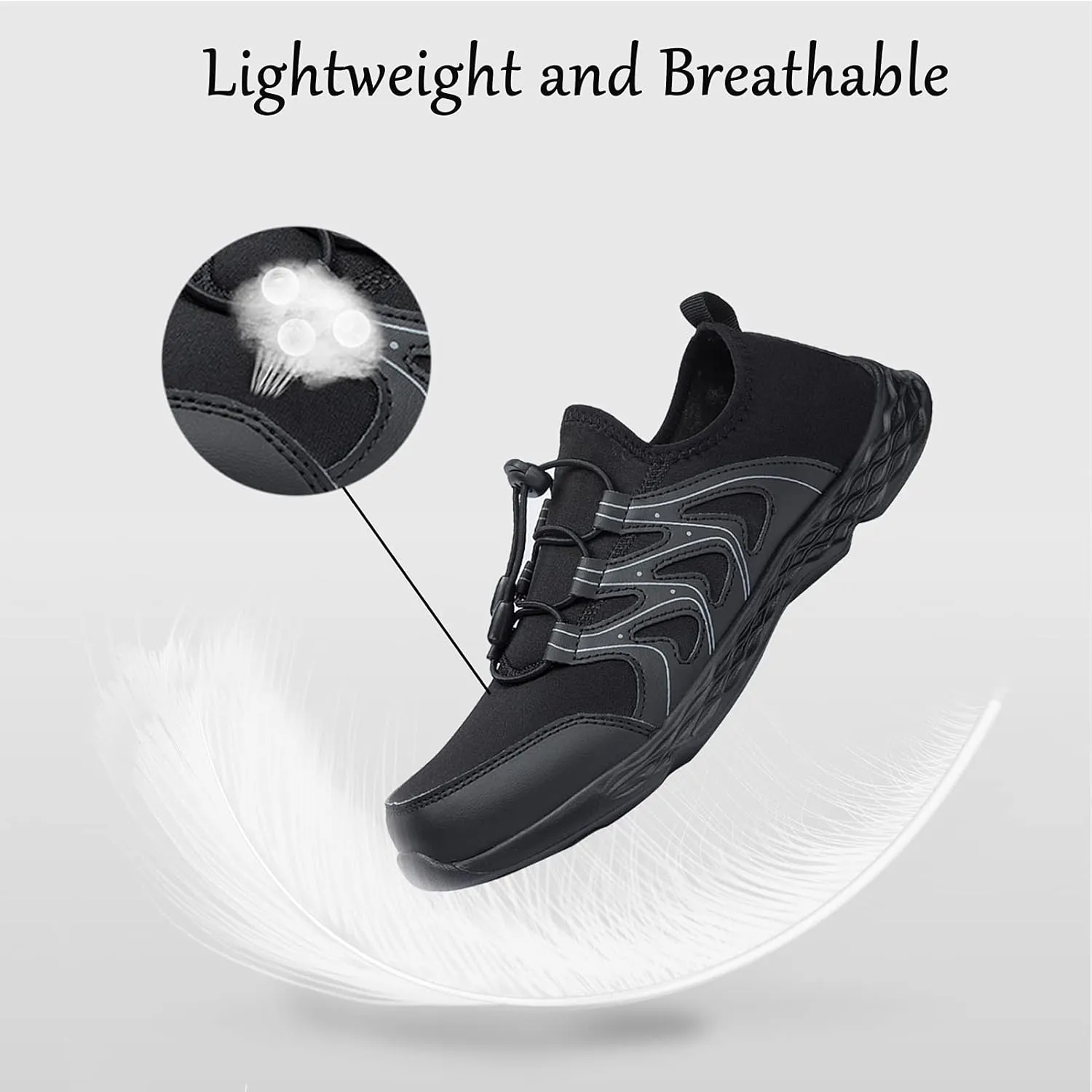 Men's Quick Dry Water Shoes Lightweight Slip on Athletic Water Sport Walking Shoes