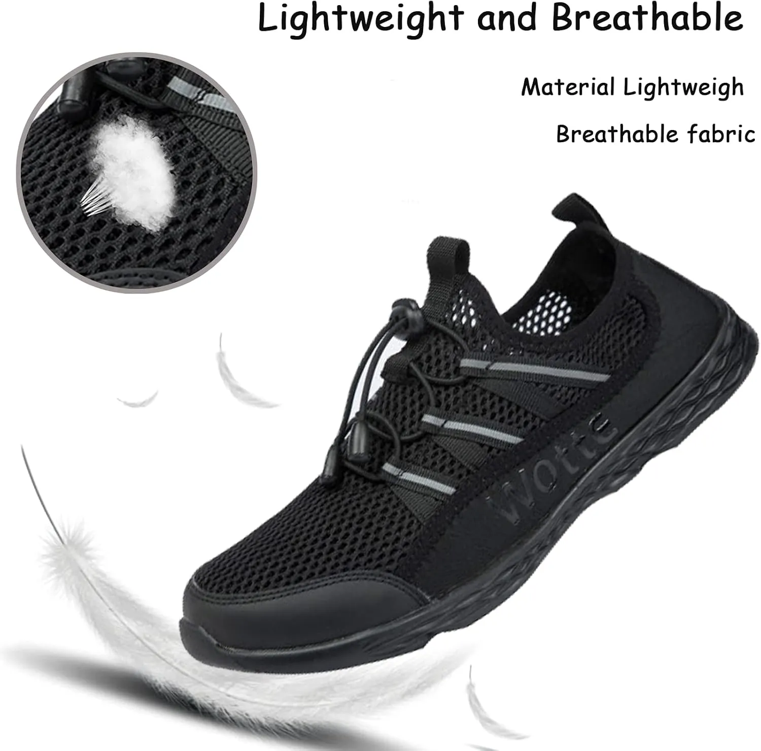 Men's Quick Dry Water Shoes Lightweight Slip on Athletic Water Sport Walking Shoes