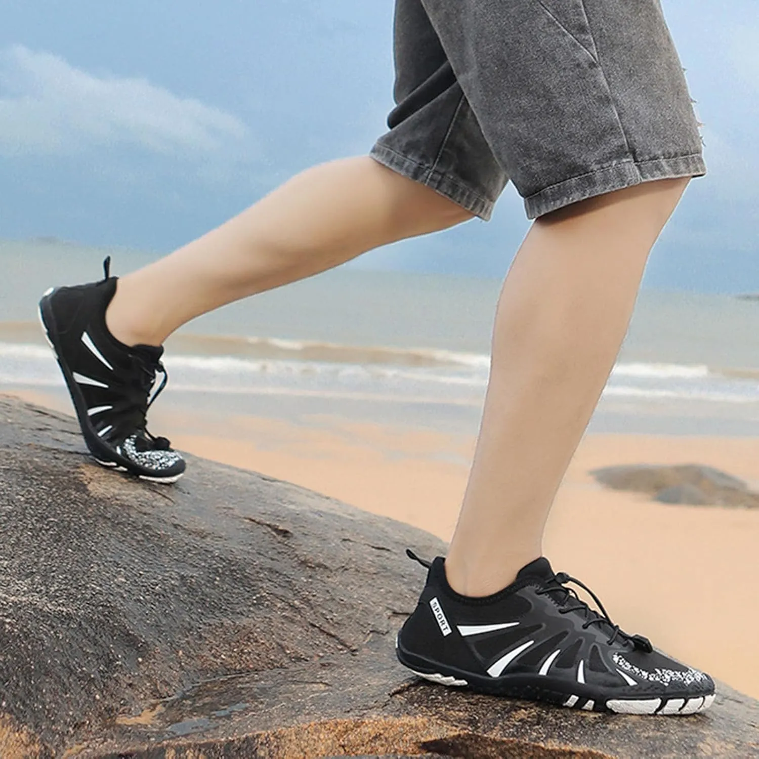 Mens Quick Drying Wading Shoes Summer Swim Sports Shoes for Boating Diving Fishing Lightweight Surfing Shoe