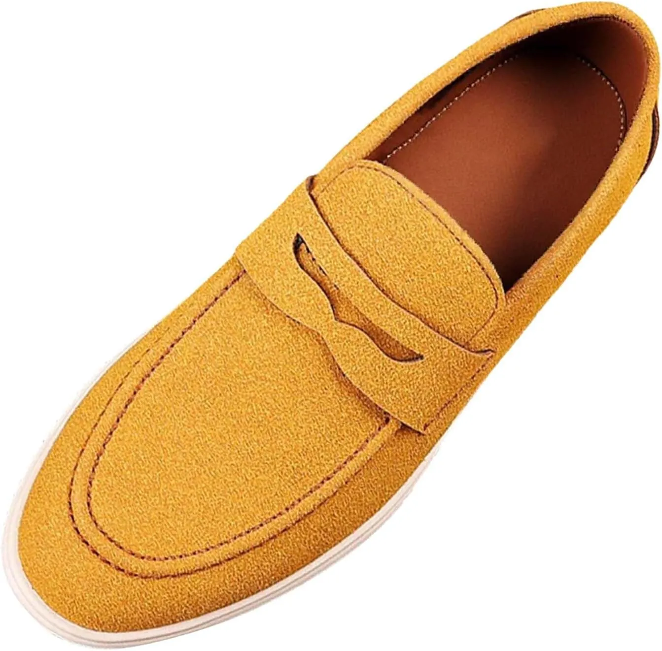 Men's Slip On Loafers Comfortable Soft Sole Suede Driving Shoes Breathable Lightweight Walking Travel Work Casual