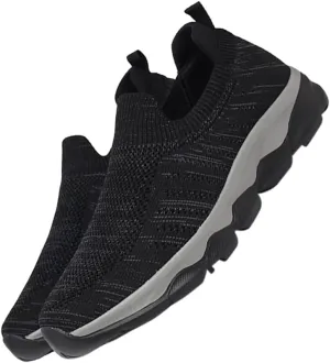 Mens Sneakers Slip on Tieless Running Shoes Mesh Trainers Breathable Gym Sports Shoes Anti Slip Climbing Walking Shoes