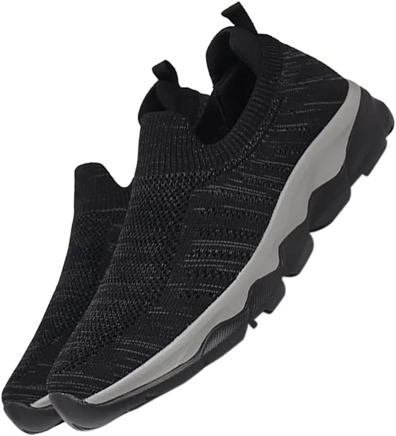 Mens Sneakers Slip on Tieless Running Shoes Mesh Trainers Breathable Gym Sports Shoes Anti Slip Climbing Walking Shoes
