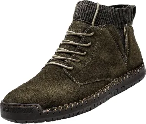 Mens Snow Boots Warm Fur Lined Winter Boots Lace Up Waterproof Non Slip Outdoor Lightweight Ankle Boots Hiking Shoes Work Trekking Boot