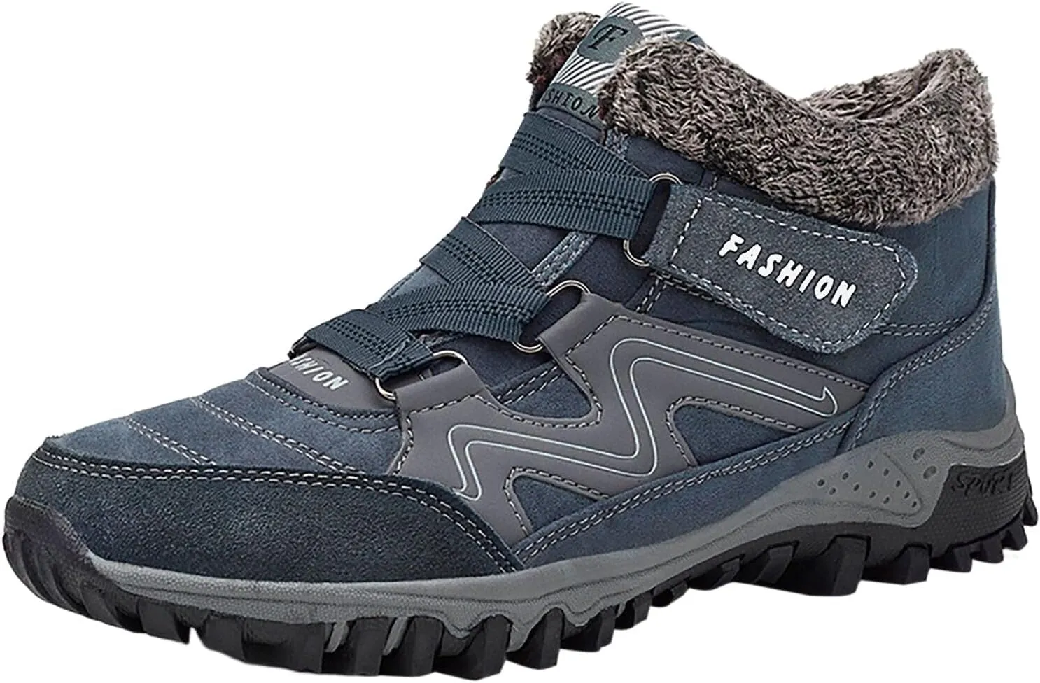 Men's Snow Boots Warm Furry Lined Footwear Waterproof Outdoor Comfort Winter Boots Non-slip Cold Weather Shoes Hiking Boot Trekking Boots