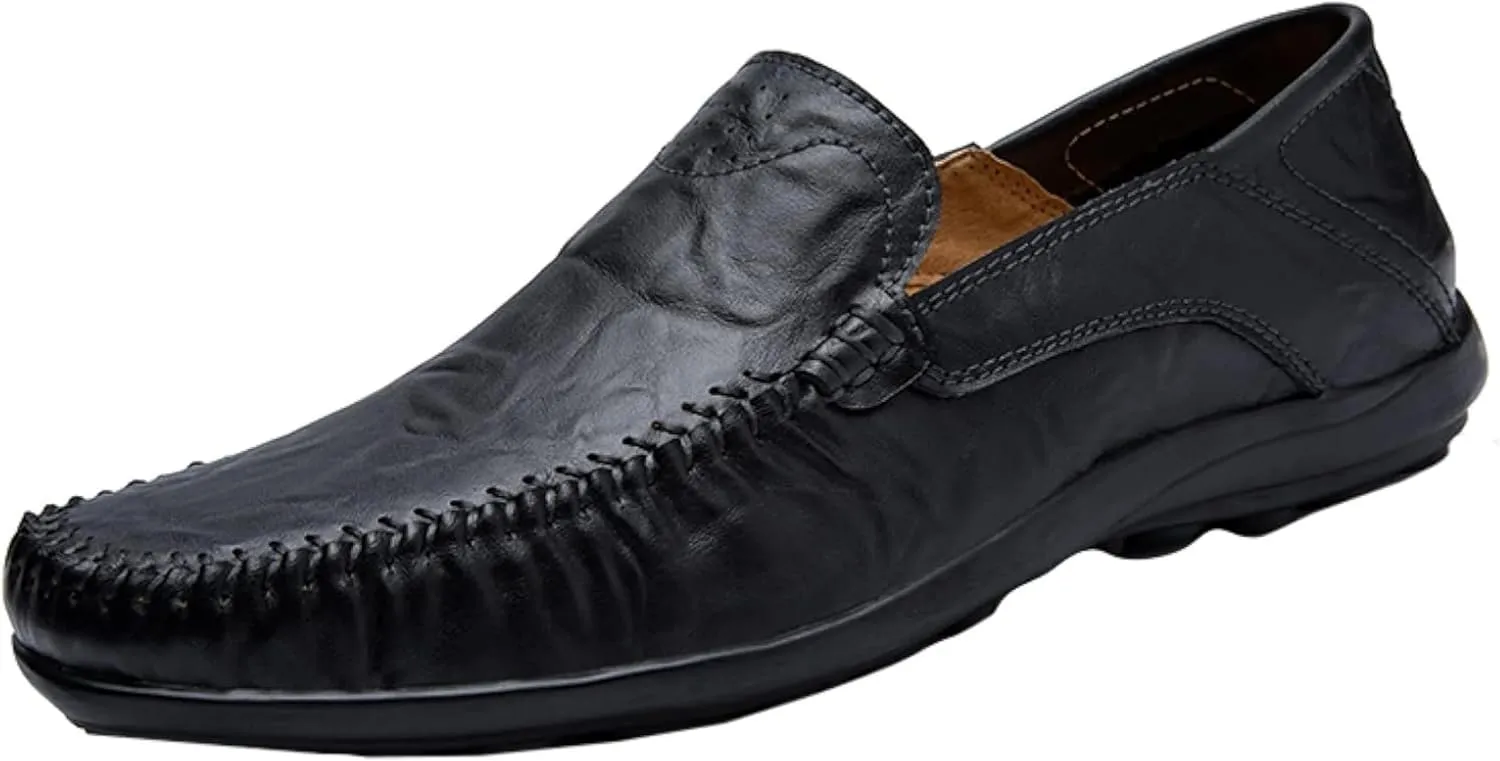 Men's Soft Penny Loafers, Casual Flat Shoes, Driving Boat Shoes, Summer Outdoor Men's Sliding Sleeve Flat Shoes