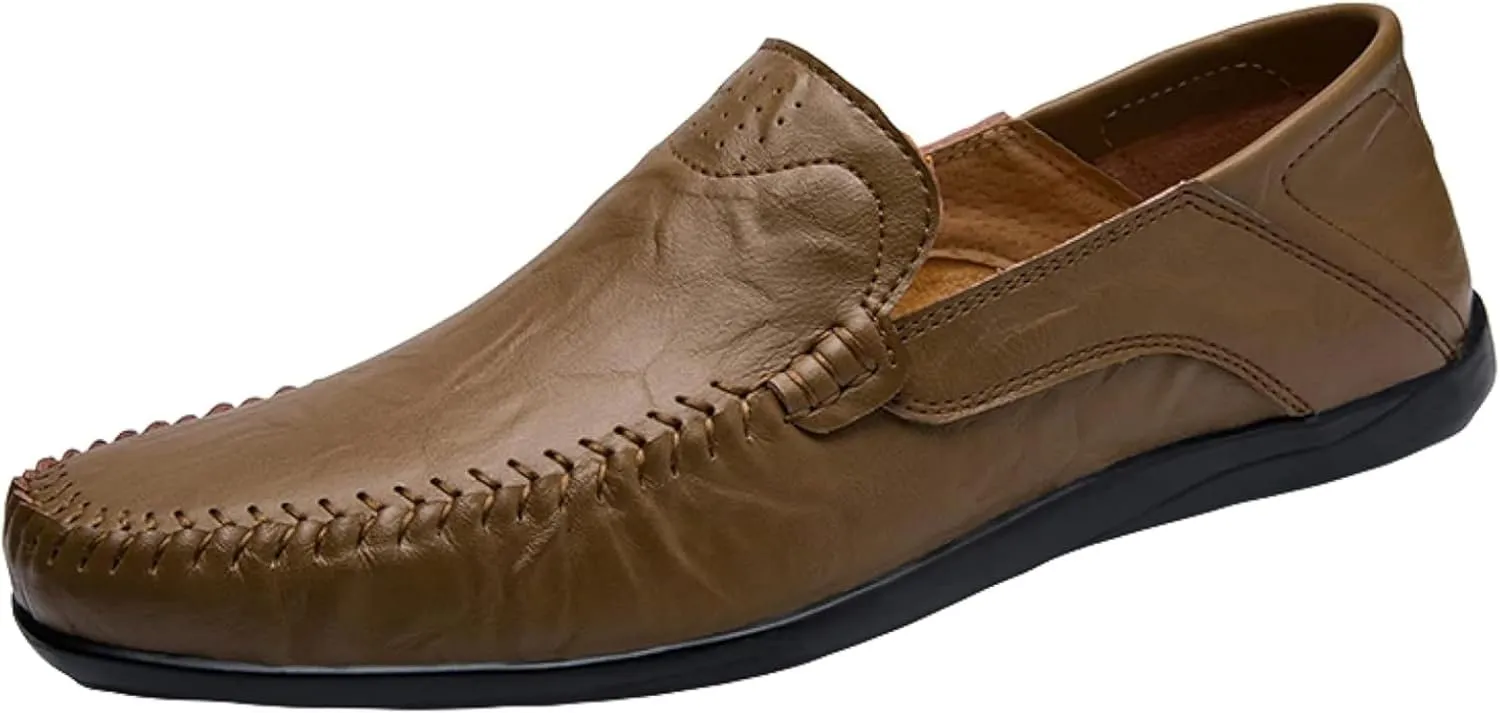 Men's Soft Penny Loafers, Casual Flat Shoes, Driving Boat Shoes, Summer Outdoor Men's Sliding Sleeve Flat Shoes