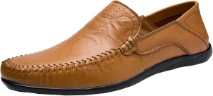 Men's Soft Penny Loafers, Casual Flat Shoes, Driving Boat Shoes, Summer Outdoor Men's Sliding Sleeve Flat Shoes