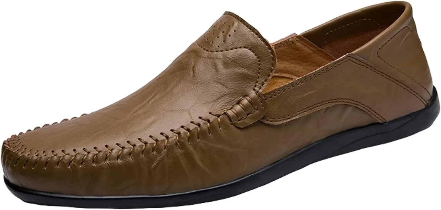 Men's Soft Penny Loafers, Casual Flat Shoes, Driving Boat Shoes, Summer Outdoor Men's Sliding Sleeve Flat Shoes