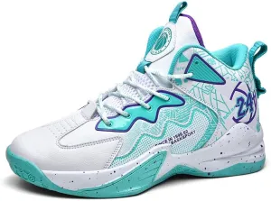 Men's Stylish Athletic Shoes High Upper Basketball Shoes Men Breathable Sports Shoes Anti Slip High Top Mens Basketball Shoes Non Slip Outdoor