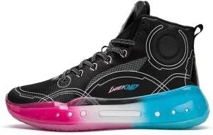 Men's Stylish Athletic Shoes High Upper Basketball Shoes Men Breathable Sports Shoes Anti Slip High Top Mens Basketball Shoes Non Slip Outdoor