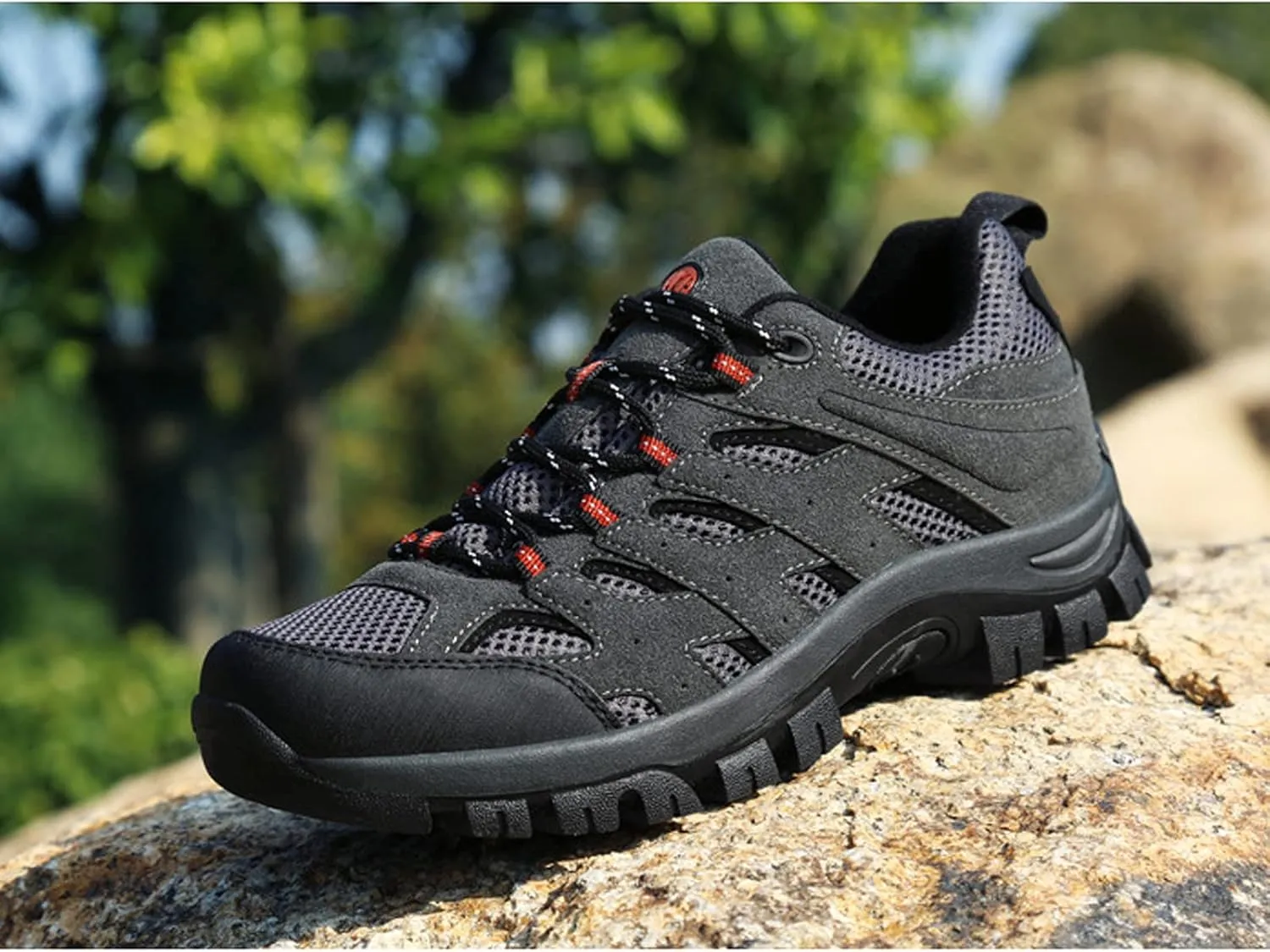 Mens Walking Shoes Breathable Hiking Shoes Climbing Running Trainers Anti Slip Lightweight Footwear Sneakers for Outdoor Trekking