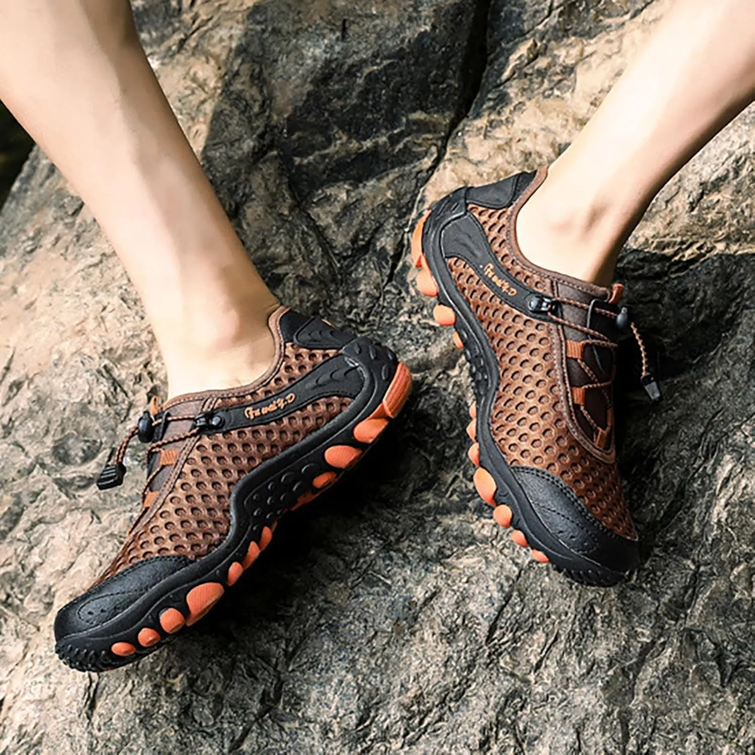 Mens Water Shoes Wide Width Non Slip Athletic Footwear Wide Toe Water Shoes Barefoot