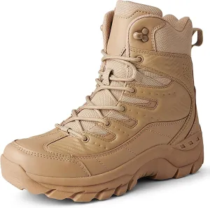 Men's Waterproof Tactical Boots Lace Up Breathable High Top Boots Military Army Outdoor Shoes For Hiking Climbing