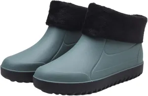 Mens Winter Boots Waterproof Snow Shoes Unisex Hiking Footwear Slip-On Ankle Booties High Top Womens Warm Slippers