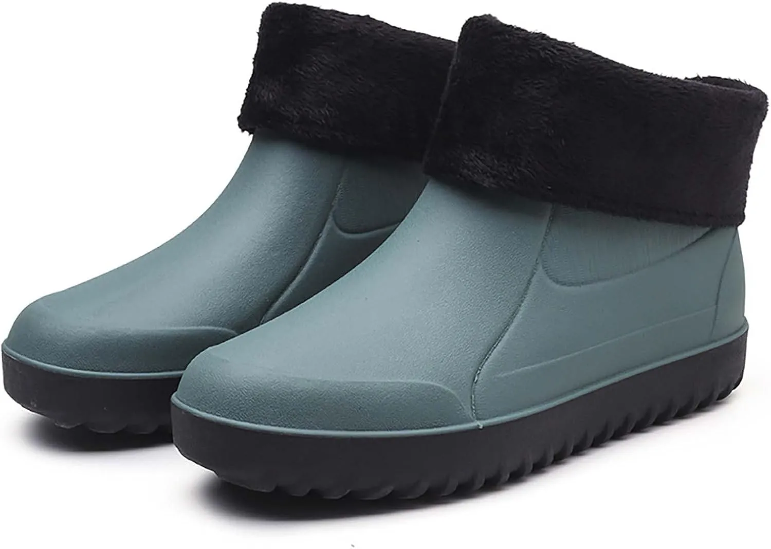 Mens Winter Boots Waterproof Snow Shoes Unisex Hiking Footwear Slip-On Ankle Booties High Top Womens Warm Slippers