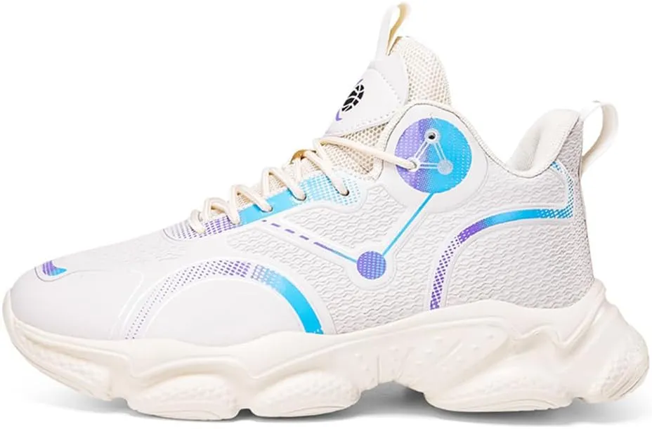 New Men's Fashion High Top Basketball Shoes Fashion Running Sneakers Non Slip Training Athletic Shoes