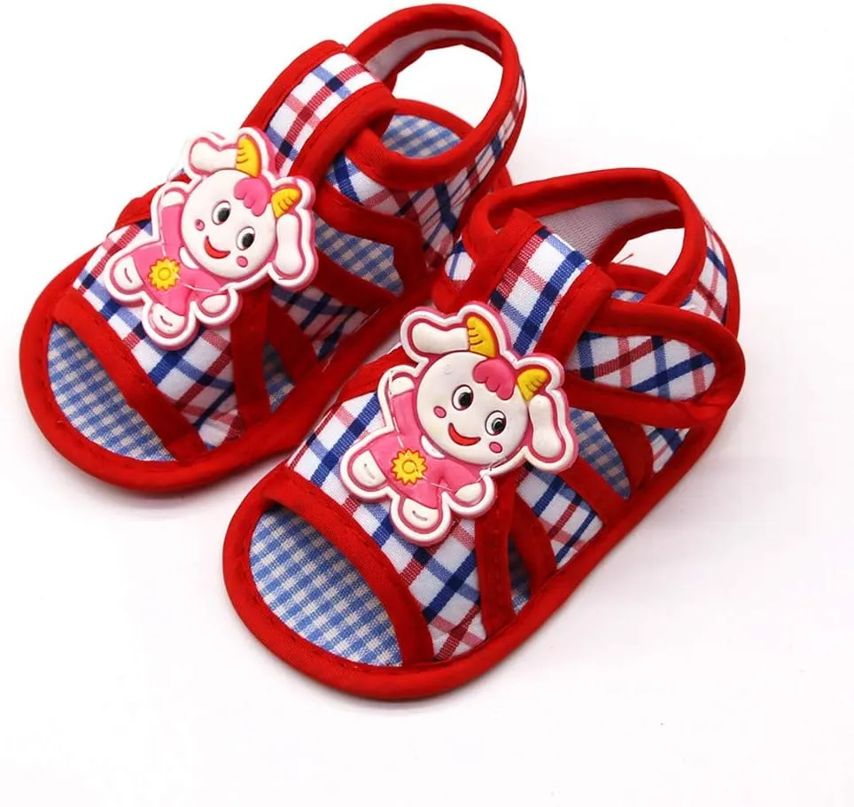 Newborn Baby Girls Lamb Prewalker Soft Sole Sandals Single Shoes Toddler Slip on Shoes