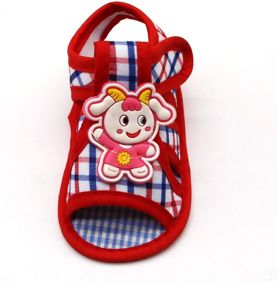 Newborn Baby Girls Lamb Prewalker Soft Sole Sandals Single Shoes Toddler Slip on Shoes
