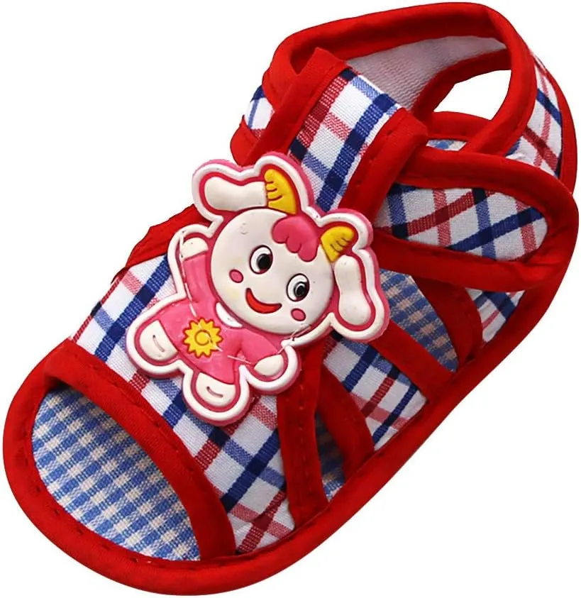 Newborn Baby Girls Lamb Prewalker Soft Sole Sandals Single Shoes Toddler Slip on Shoes