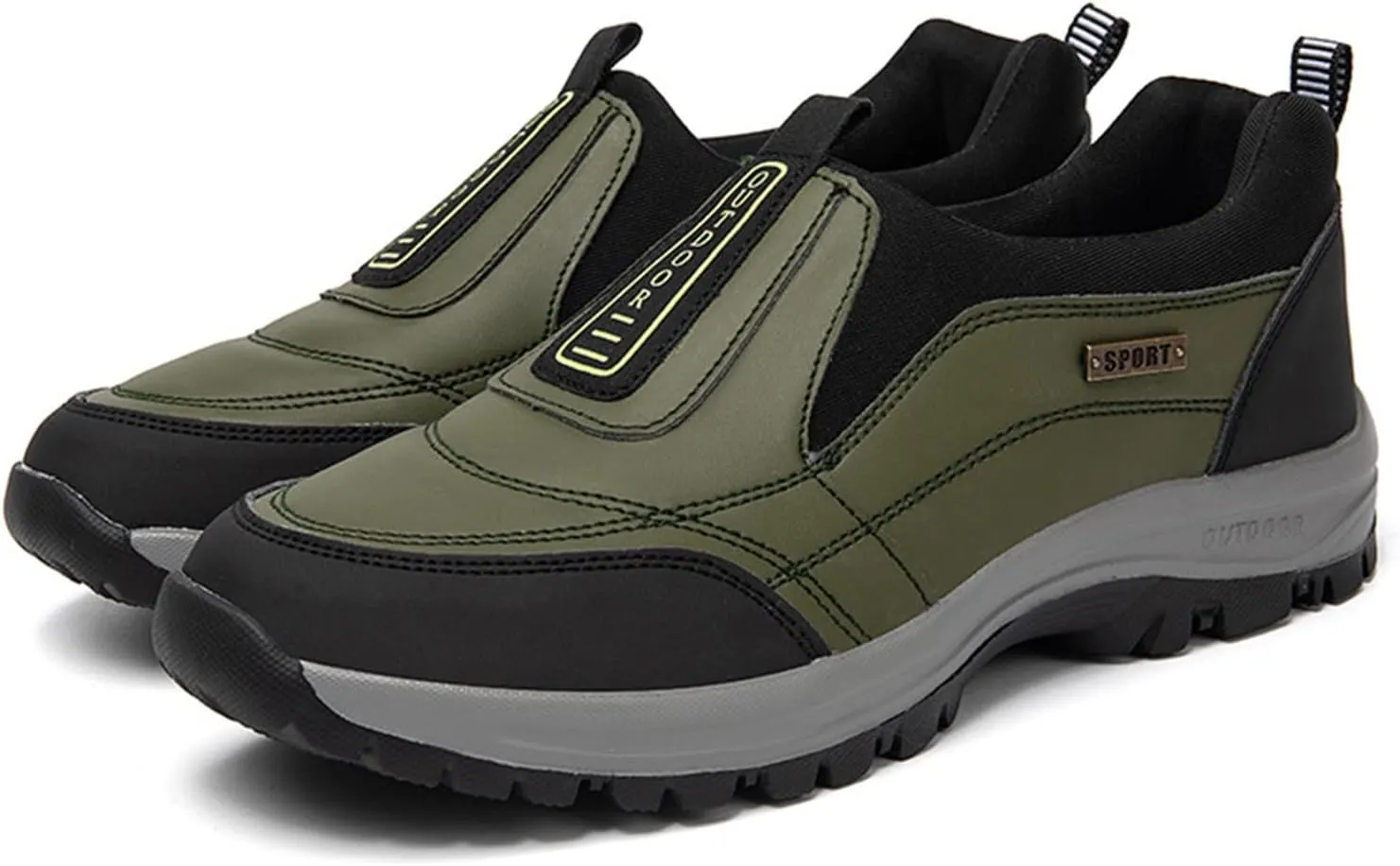 Orthopedic Walking Shoes Hiking Shoes Mens, Slip-On Outdoor Sneakers,Men's Comfortable Waterproof Orthopedic Walking Shoe