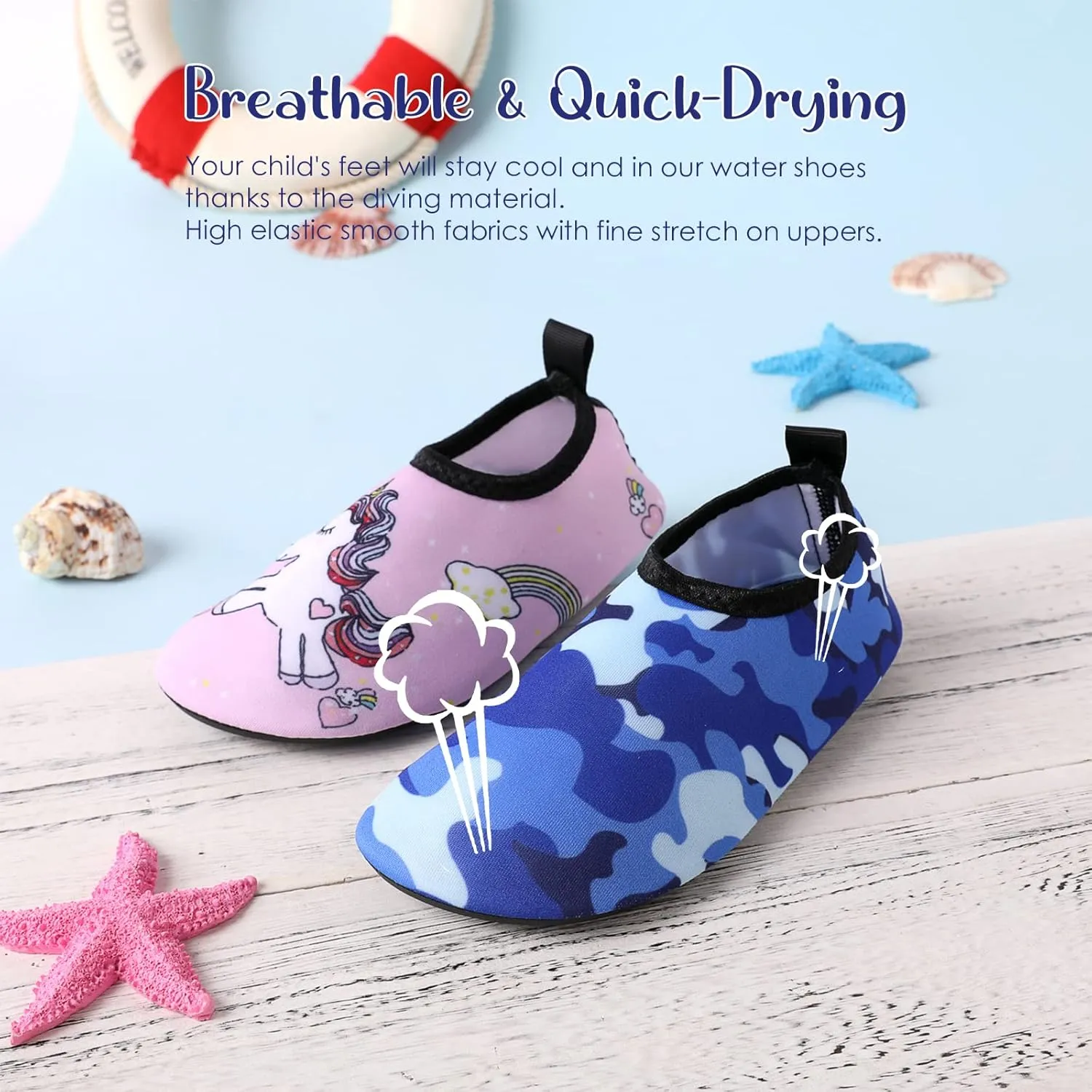 PATPAT Kids Water Shoes, Toddler Water Shoes Toddler Swim Water Shoes for Kids Barefoot Toddler Boys Girls Sandals Sock Shoes for Sport Beach Swim Surf