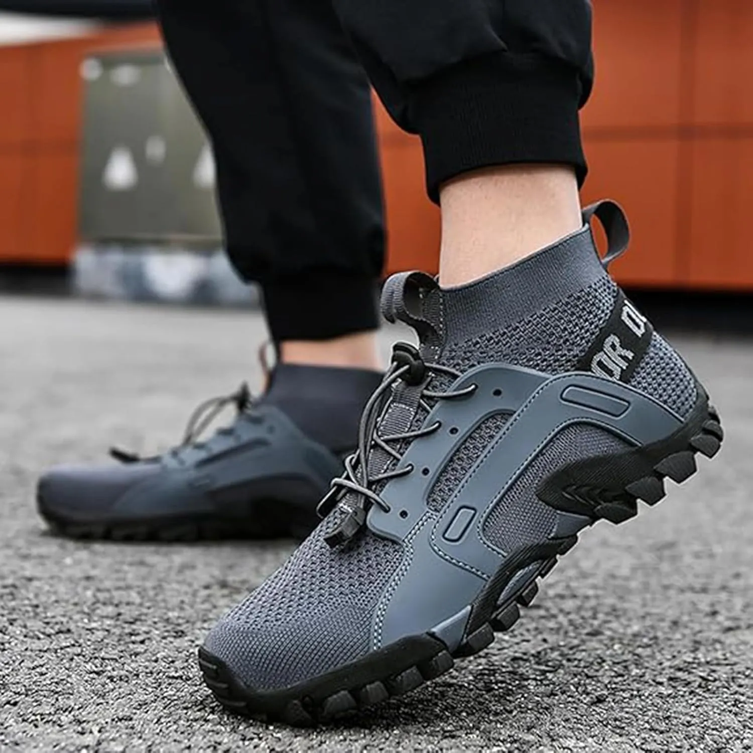 Quick Dry Water Shoes for Outdoor Hiking/Climbing - Men's Lightweight Breathable Sneakers and Women's Fashionable Travel Sneakers,Grey-45