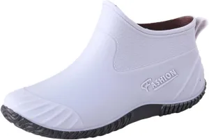 Rain Boots for Women Mid Calf Rain Boot Waterproof Fashion Garden Anti-slipping Rainboots Comfortable Insole Light Rain Shoes