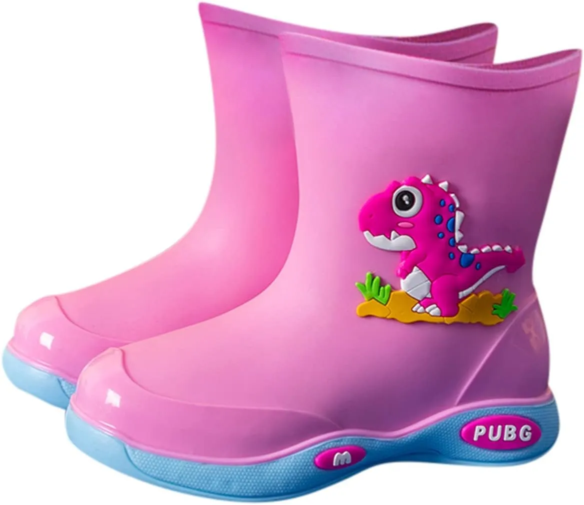 Rain Boots Girls Boys Kids Cartoon Baby Rubber Boots Toddler Waterproof Garden Shoes for Outdoor Play Work